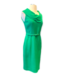 OSCAR DE LA RENTA Belted Dress in Green 10