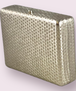 Vintage Woven Clutch in Silver 13