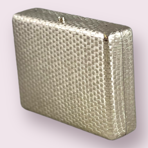 Vintage Woven Clutch in Silver 4
