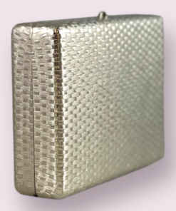Vintage Woven Clutch in Silver 14