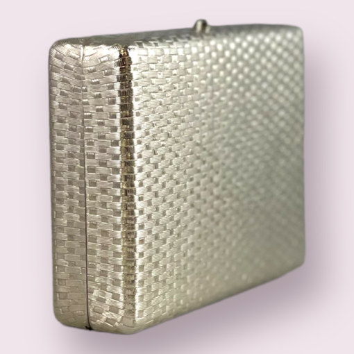 Vintage Woven Clutch in Silver 5