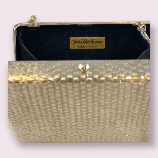Vintage Woven Clutch in Silver 9