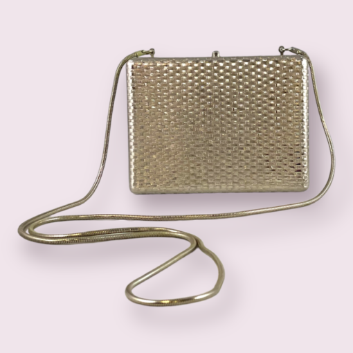 Vintage Woven Clutch in Silver 2
