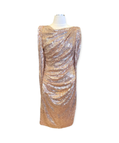 TALBOT RUNHOF Sequin Dress in Gold 9