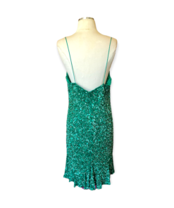 THEIA Sequin Dress in Green 9