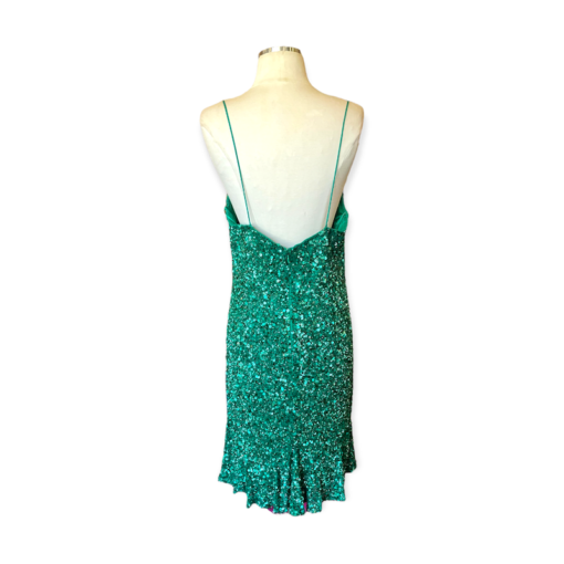 THEIA Sequin Dress in Green 5