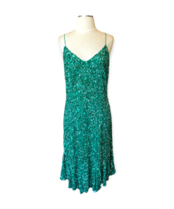 THEIA Sequin Dress in Green 6