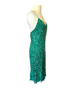 THEIA Sequin Dress in Green 8