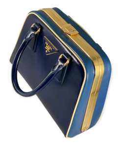PRADA Zaffiano Vernice Top Handle Bag in Blue 18
