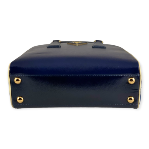 PRADA Zaffiano Vernice Top Handle Bag in Blue 7