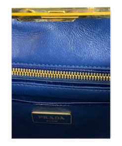 PRADA Zaffiano Vernice Top Handle Bag in Blue 23