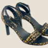 CHANEL Metallic Sandal in Gold & Black 5