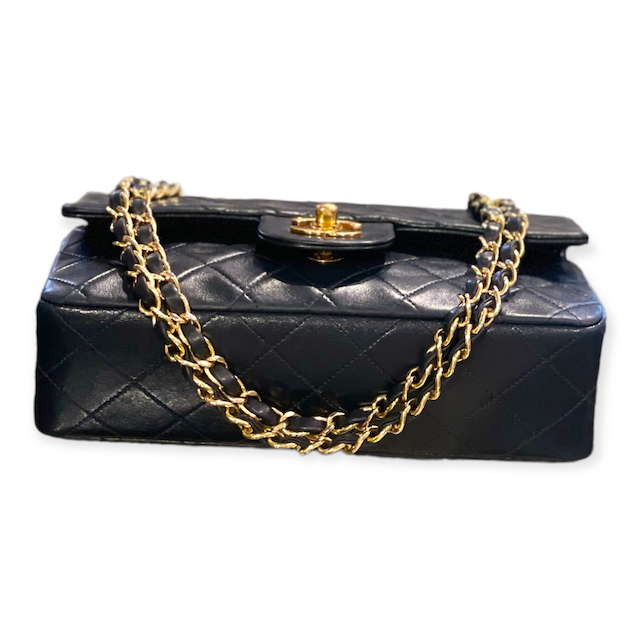 Chanel Black Vintage Classic Small Double Flap Bag