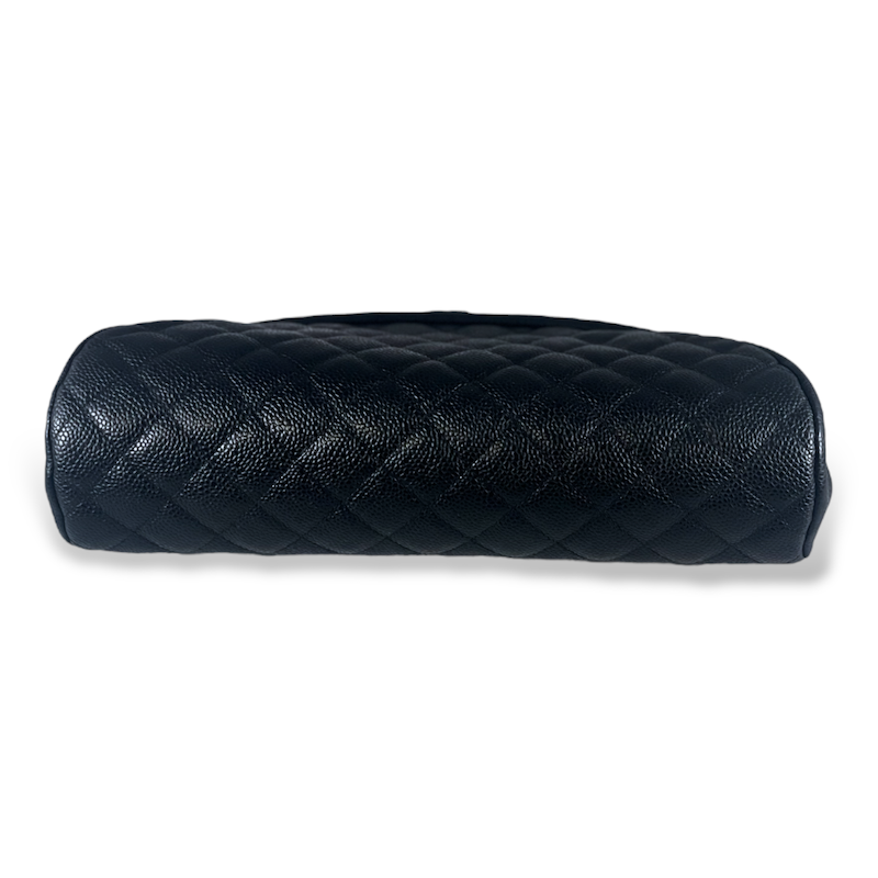 Black Quilted Caviar Leather Timeless Clutch Silver Hardware, 2007, Handbags & Accessories, 2021