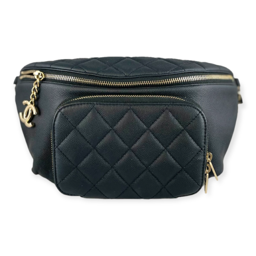 CHANEL Caviar Waist Bag in Black 2