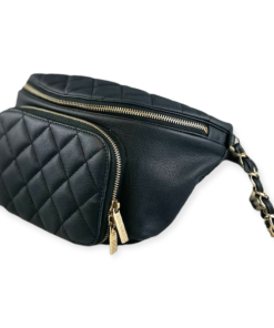 CHANEL Caviar Waist Bag in Black 15