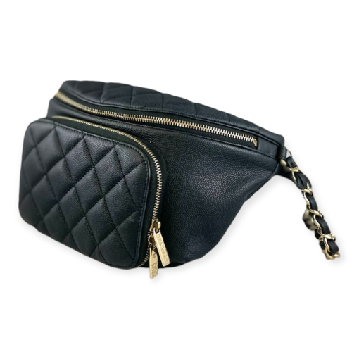 CHANEL Caviar Waist Bag in Black 3
