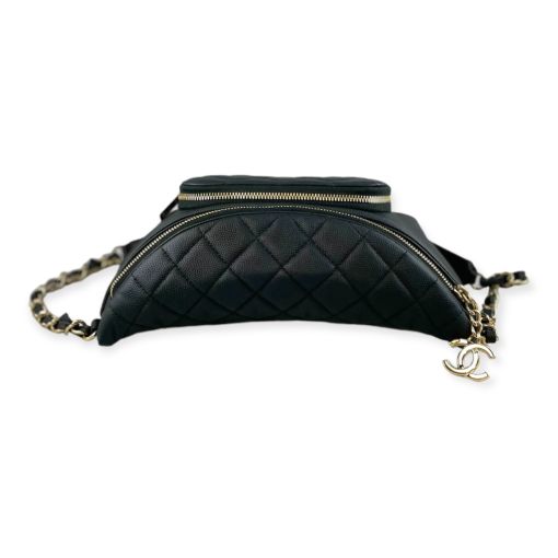 CHANEL Caviar Waist Bag in Black 7