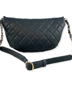 CHANEL Caviar Waist Bag in Black 17
