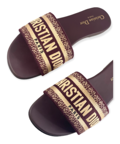 DIOR DWAY Slide Sandals in Burgundy 13