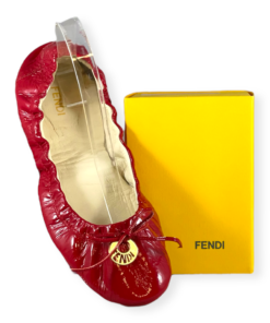 FENDI Patent Flex Flats in Red 9