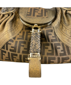 FENDI Metallic Spy Bag in Gold Zucca - More Than You Can Imagine