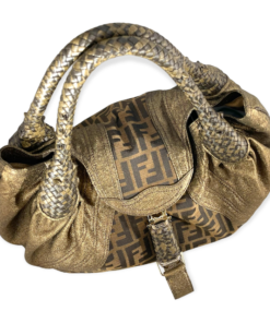 FENDI Metallic Spy Bag in Gold Zucca 17