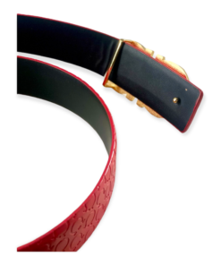 Accessories, Authentic Reversible Red Ferragamo Belt Gold Buck