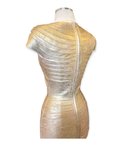 HERVE LEGER Metallic Gown in Gold 13