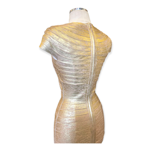 HERVE LEGER Metallic Gown in Gold 7
