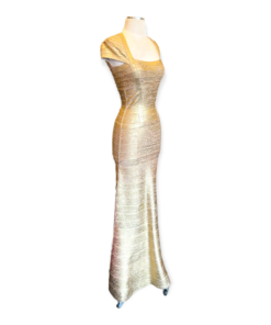 HERVE LEGER Metallic Gown in Gold 11