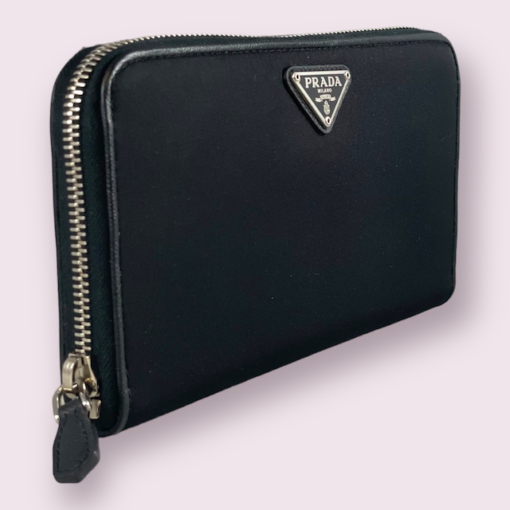 PRADA Re-Nylon Zip Wallet in Black 3