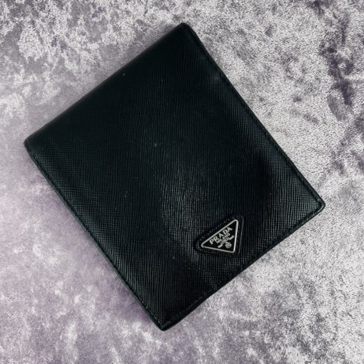 PRADA Saffiano Bifold Wallet in Black 1
