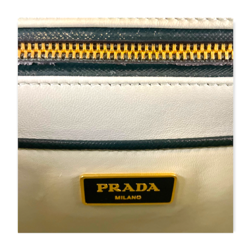PRADA Studded Top Handle Bag in Lime 11