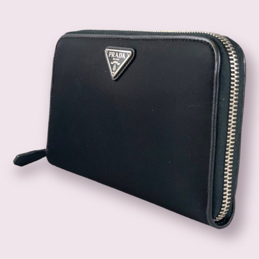 PRADA Re-Nylon Zip Wallet in Black 2