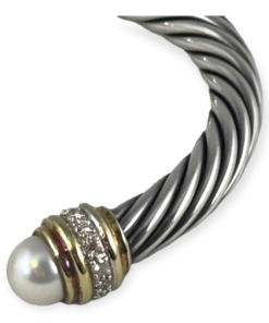 DAVID YURMAN Pearl Pave Cable Bracelet 11
