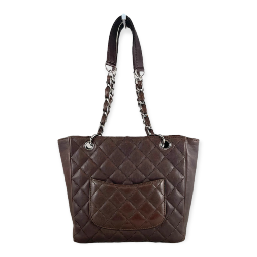 CHANEL Petite Shopping Tote in Brown 5
