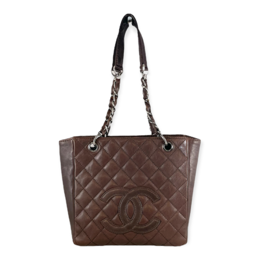 CHANEL Petite Shopping Tote in Brown 2