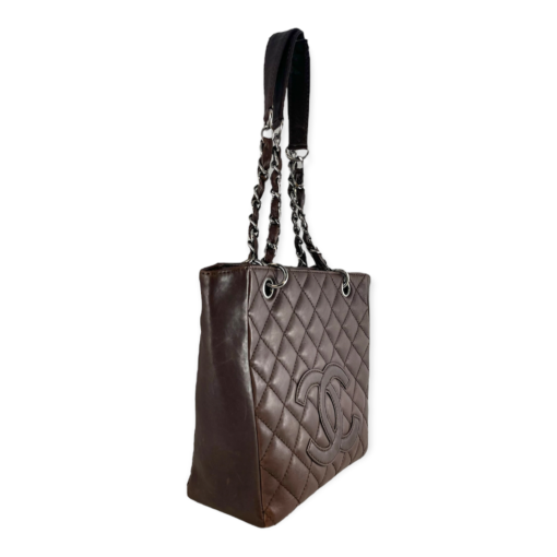 CHANEL Petite Shopping Tote in Brown 4
