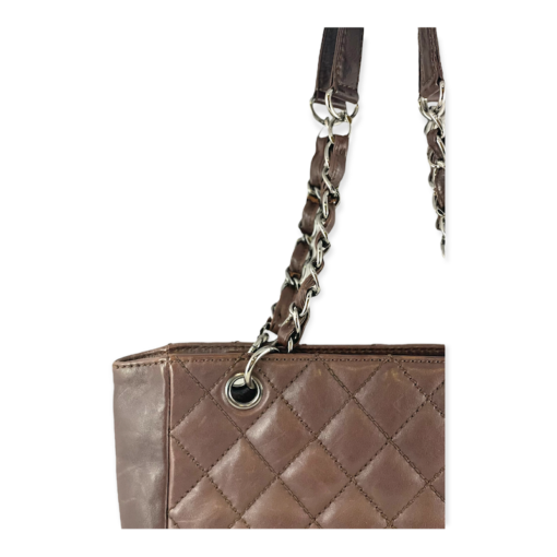 CHANEL Petite Shopping Tote in Brown 7