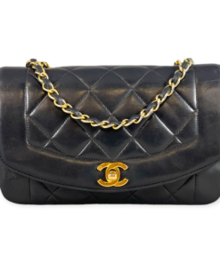 CHANEL Quilted Diana Bag in Black 13