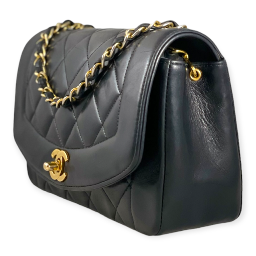 CHANEL Quilted Diana Bag in Black 4