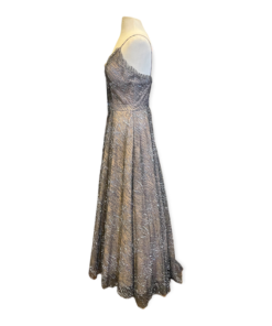 JOVANI Glitter Gown in Silver 11