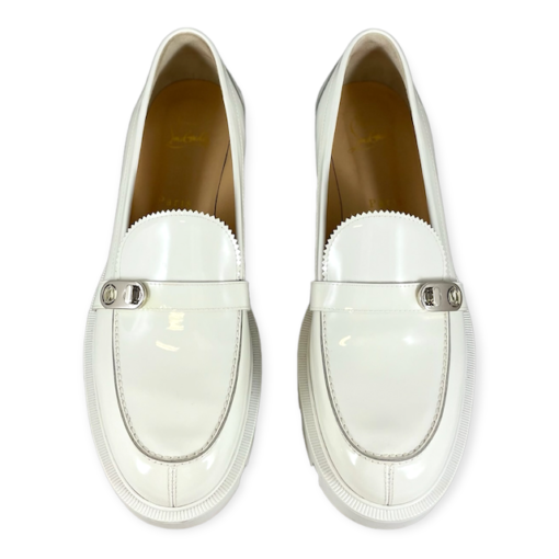CHRISTIAN LOUBOUTIN Lug Sole Loafer in White 3