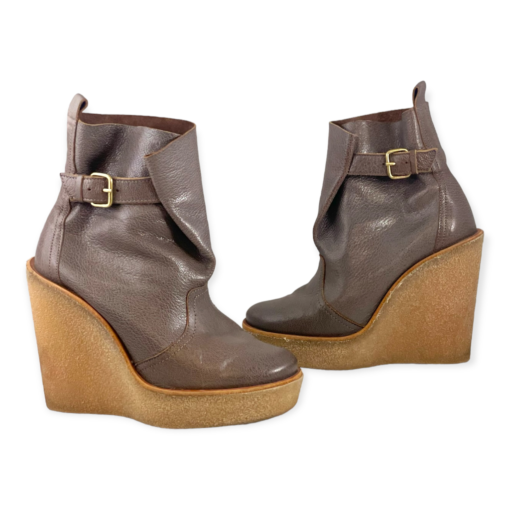 PIERRE HARDY Wedge Booties in Taupe 1