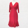 CHIARA BONI Ruffle Hem Dress in Red 12