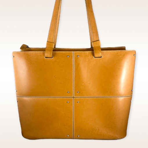 TODS Studded Tote in Tan 1