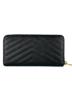 SAINT LAURENT Cassandre Zipper Wallet in Black 13
