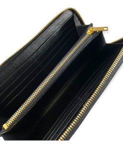SAINT LAURENT Cassandre Zipper Wallet in Black 19
