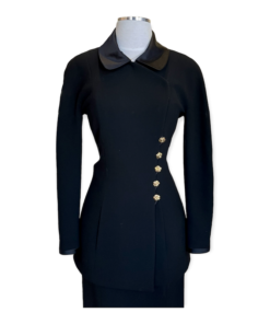 CHANEL Camelia Button Jacket in Black 7